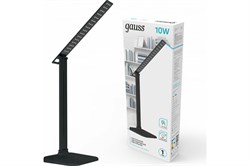 Светильник Gauss настольный GTL201 10W 580lm 4000K 170-265V черный диммируемый LED 1/10/40 GT2012 - фото 117239