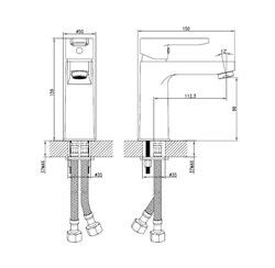 Смеситель SENA для умывальника SENSB00i01 - фото 117412