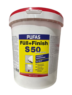 Шпаклевка финишная готовая к применению PUFAS Füll+Finish S 50, 20 кг. - фото 117786