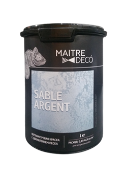 Краска декоративная MAITRE DECO SABLE ARGENT 1л MD SL-100-10 - фото 117943