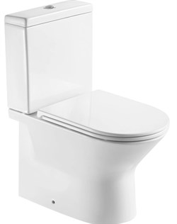 Унитаз ГРАНДФАЯНС безободковый сиденьем А2809 - фото 118446