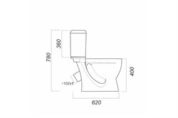 Унитаз-компакт Стандарт с крышкой белый - фото 118474