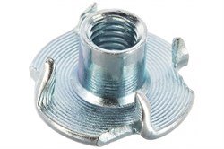 Гайка ELEMENT мебельная забивная М 5 (белый цинк 10 шт) 111220 - фото 118681