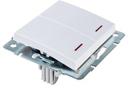 Выключатель LEZARD RAIN двойной с подсветкой белый 703-0288-112 - фото 118979