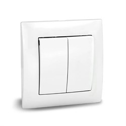 Переключатель UNIT VITA 2-клав. c/у 10А, белый 280300479 - фото 119044