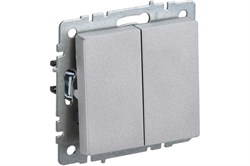Выключатель BRITE 2-кл.10А ВС10-2-0-БрА алюминий BR-V20-0-10-K47 - фото 119048