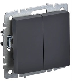 Выключатель BRITE 2-кл. 10А графит BR-V20-0-10-K53 - фото 119066