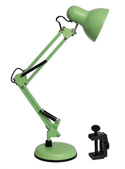 Светильник ULTRA LIGHT настольный MT2001 A/C основание+струбцина 60Вт 220В Е27, фисташка - фото 120002