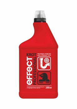 Средство чистящее КРОТ EFFECT PROFESSIONAL для сливных труб 1000мл - фото 120936