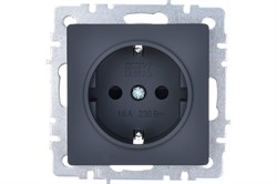 Розетка BRITE с з/к/ш 16А графит BR-R14-16-K53 - фото 121181