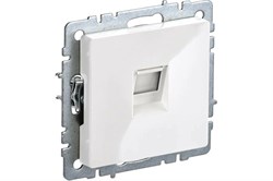 Розетка BRITE компьютерная RJ45 кат.5E белая BR-K10-1-K01 - фото 121192