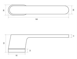Ручка дверная PALLADIUM Stenberg U SN - фото 121783