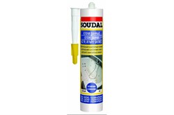 Силикон SOUDAL нейтральный санитарный бесцветный 300 мл - фото 121814