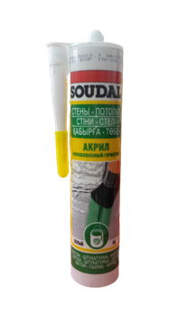 Герметик SOUDAL акриловый белый 280 мл. - фото 122010