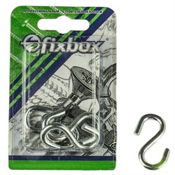 Крючок СТРОЙБАТ S-обр. 4мм оцинк.(4 шт) Fixbox 2627/4742862 - фото 122143