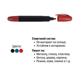 Маркер FIT строительный красный 04333 - фото 122173