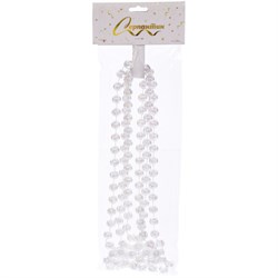 Бусы на ёлку СЕРПАНТИН Шарик крупный 2,0м d-12мм Перламутр 556-345 - фото 122254