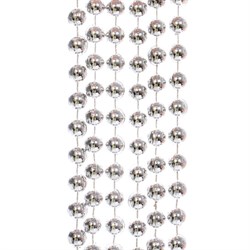 Бусы на ёлку СЕРПАНТИН Шарик крупный 2,0м d-12мм Серебро 556-346 - фото 122257