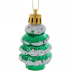 Игрушка ёлочная СЕРПАНТИН Ёлочка 6*3,5см (4шт) 4ADC4-А139/4H 201-0392 - фото 122308