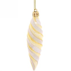 Игрушка ёлочная СЕРПАНТИН Сосульки снежные 11см (3шт) Золото 916-738 - фото 122319