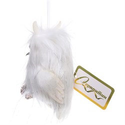 Подвеска СЕРПАНТИН Мудрая совушка 18*10см Белая 916-1106 - фото 122355