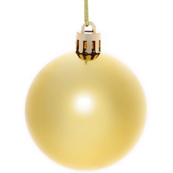 Шары новогодние СЕРПАНТИН 6см (24шт) Глянец золото 201-0640 - фото 122430