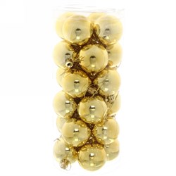 Шары новогодние СЕРПАНТИН 6см (24шт) Глянец золото 201-0640 - фото 122431