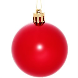 Шары новогодние СЕРПАНТИН 6см (24шт) Глянец красный 201-0639 - фото 122433