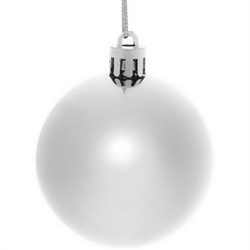 Шары новогодние СЕРПАНТИН 6см (24шт) Глянец серебро 201-0641 - фото 122436