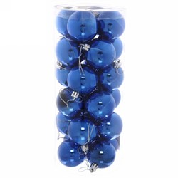 Шары новогодние СЕРПАНТИН 6см (24шт) Глянец синий 201-0642 - фото 122440