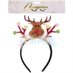 Ободок карнавальный СЕРПАНТИН Весёлый оленёнок 774-210 - фото 122470