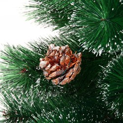 Ёлка СЕРПАНТИН Снегурочка 90см леска с шишками и серебряным инеем (45 веток) 200-146 - фото 122509