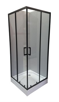 Душевая кабина EBATH SGL-3002B 900*900*1950 Черный с поддоном - фото 122789