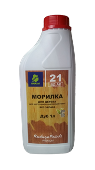 Морилка РАДУГА-21 для дерева и внутренних работ дуб 1л - фото 122851