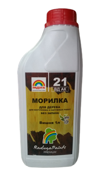 Морилка РАДУГА-21 для дерева и внутренних работ вишня 1л - фото 122855