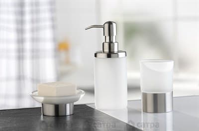 Диспенсер Неаполь 330мл нерж.сталь/стекло 116944 - фото 12336