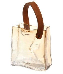 Ваза стеклянная ADVANCE Молли 14*17см оранжевая 390-916 - фото 123540