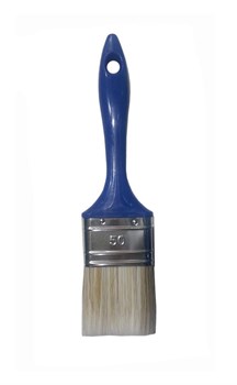 Кисть MAKO плоская 50мм (светлая смесь щитины) 60% пласт.ручка оправа из белай жести 352450 - фото 123656