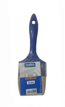 Кисть MAKO плоская 70мм (светлая смесь щитины) 60% пласт.ручка оправа из белай жести 352470 - фото 123660