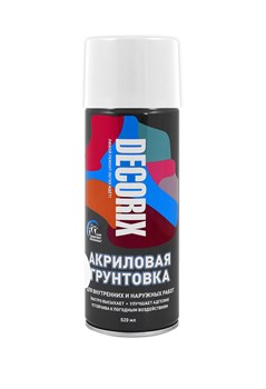 Грунтовка аэрозольная DECORIX 520мл белая 0108-24 DX - фото 123983