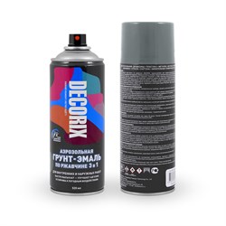 Грунт-эмаль аэрозольная LILACK 3в1 серый 520мл 0106-22 DX - фото 123992