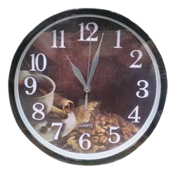 Часы настенные в ассор Кофе 24,5*24,5см 30шт 171562 - фото 124164