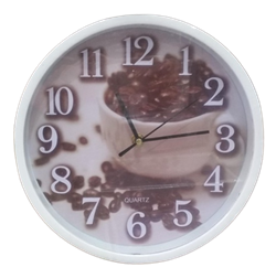 Часы настенные в ассор Кофе 24,5*24,5см 30шт 171562 - фото 124165