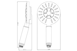 Лейка душевая LEMARK 3-функциональная 120мм хром блистер LM0713C - фото 124581