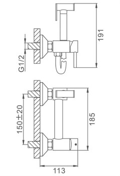 Смеситель FRAP с гигиеническим душем F7503 - фото 124606