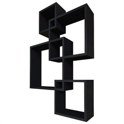 Полки QWERTY в комплекте Токио цвет чёрный 4-шт 72007 - фото 124701