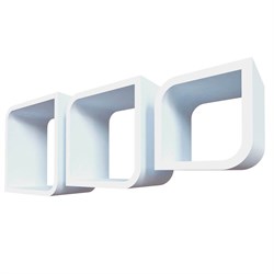 Полки QWERTY в комплекте Барселона цвет белый 3-шт 72009 - фото 124713