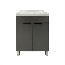 Тумба ORBITA-4 NEO 60 под раковину GP001 Графит/Дерево OR-60-T-N-GD/GP001 - фото 124793