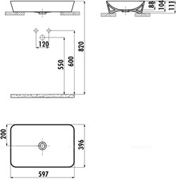 Раковина на столешницу CREAVIT ULTRA 40*60см UL060-00CB00E-0000 - фото 125116