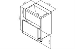 База AM.PM под раковину GEM, напольная, 60 см, 2 ящ.push-to-open, белый, глянец M90FSX06022WG/32 - фото 125125